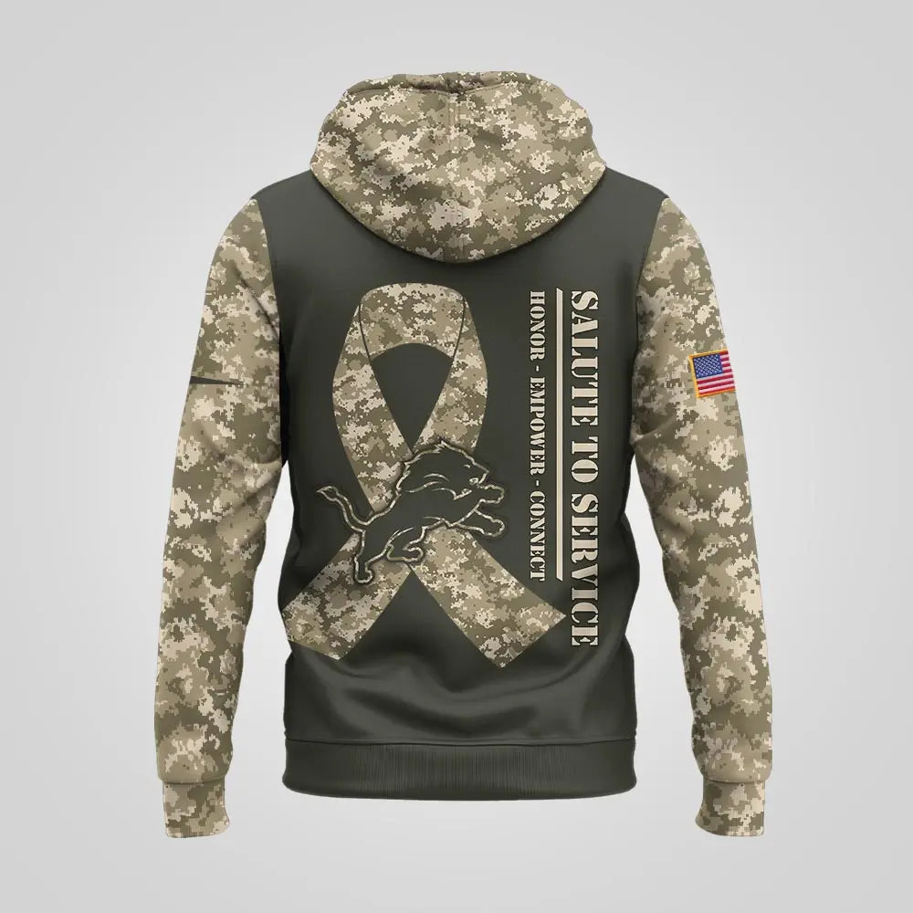 Detroit Lions | Premium NFL Salute to Service Hoodie MM – HuddleStyle.com - Image 2