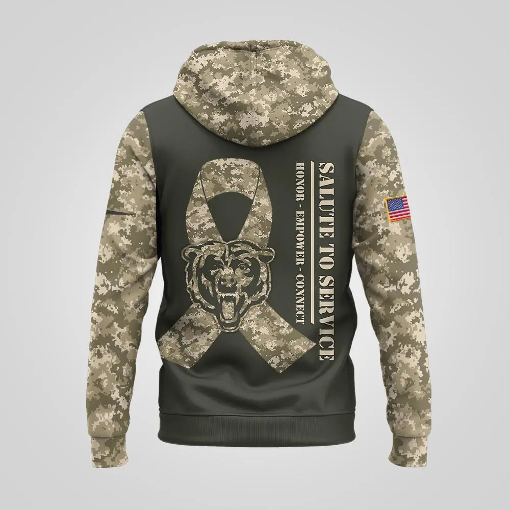 Chicago Bears | Premium NFL Salute to Service Hoodie MM – HuddleStyle.com - Image 3
