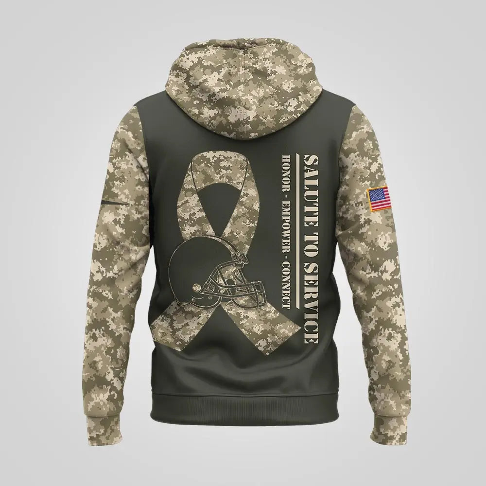 Cleveland Browns | Premium NFL Salute to Service Hoodie MM – HuddleStyle.com - Image 2