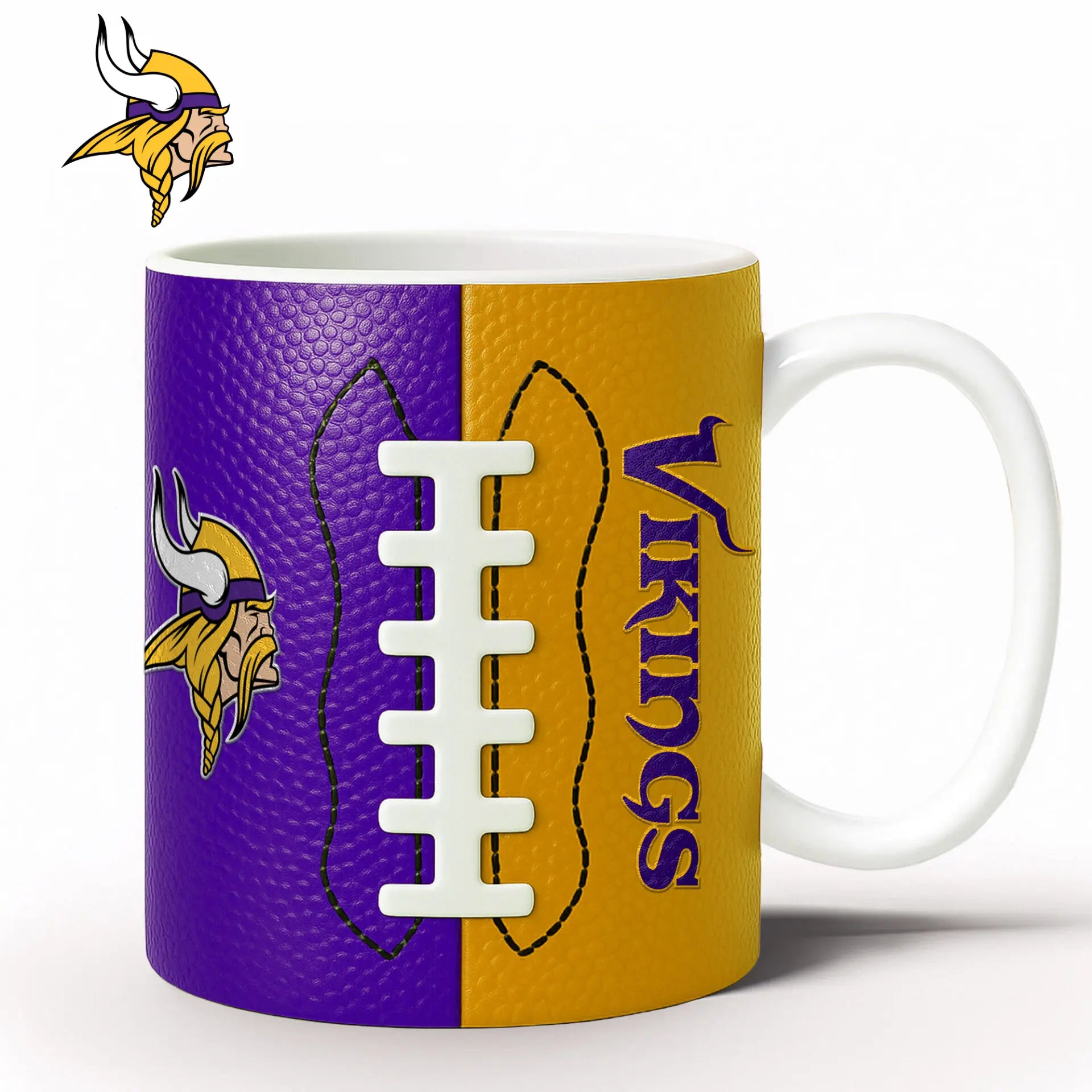 Minnesota Vikings | Premium NFL Split Color Ceramic Mug HI – HuddleStyle.com - Image 2