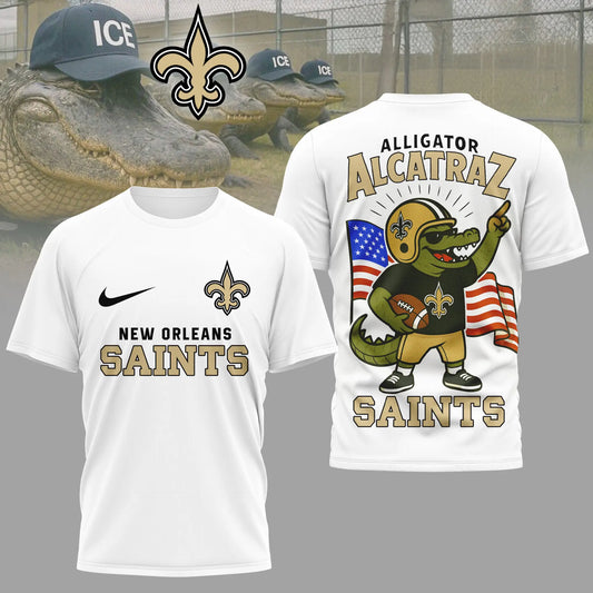 New Orleans Saints | Premium NFL x Alligator Alcatraz 3D Shirt HI – HuddleStyle.com - Main