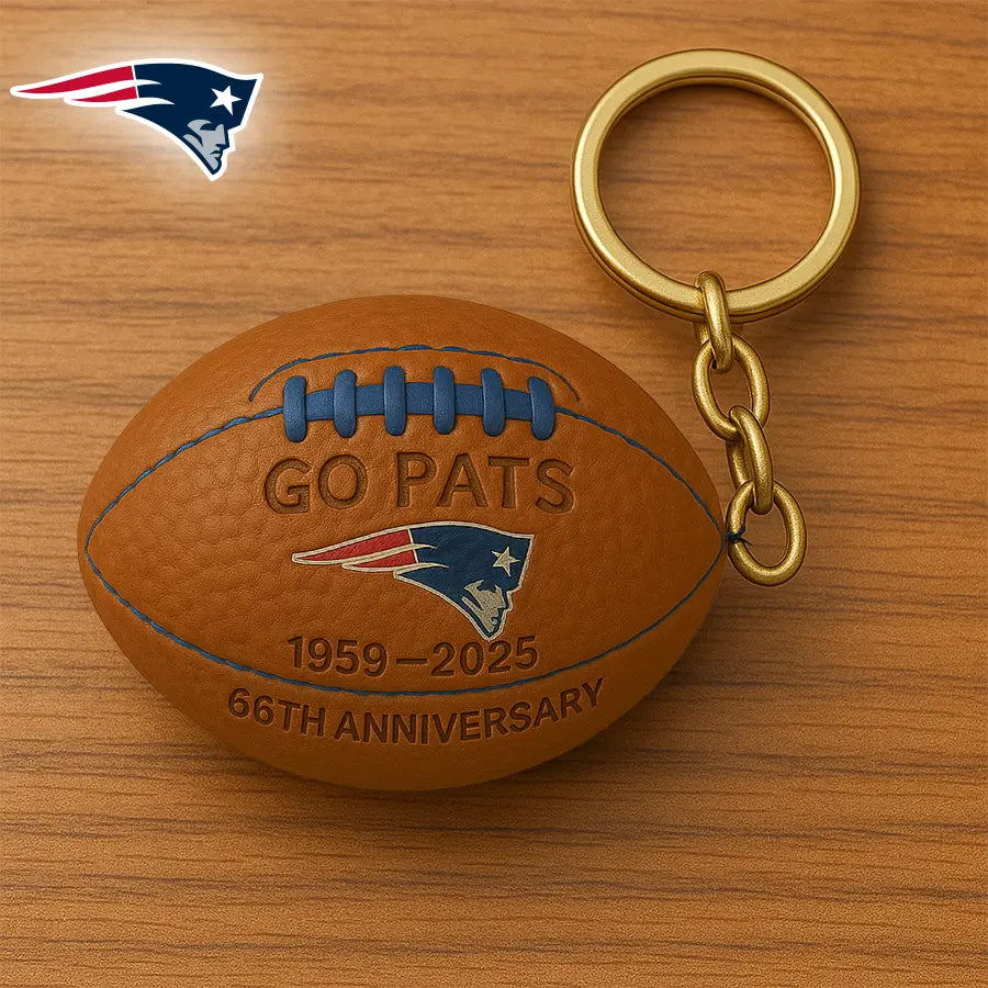 New England Patriots | Premium NFL Anniversary Keychain – HuddleStyle.com - Main