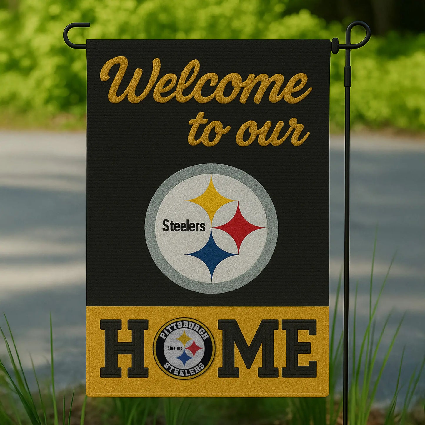 Pittsburgh Steelers | Premium NFL Welcome Home Flag HI – HuddleStyle.com - Main