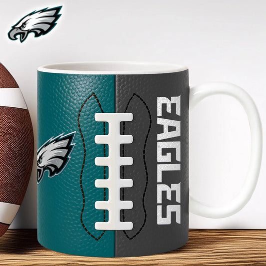 Philadelphia Eagles | Premium NFL Split Color Ceramic Mug HI – HuddleStyle.com - Main
