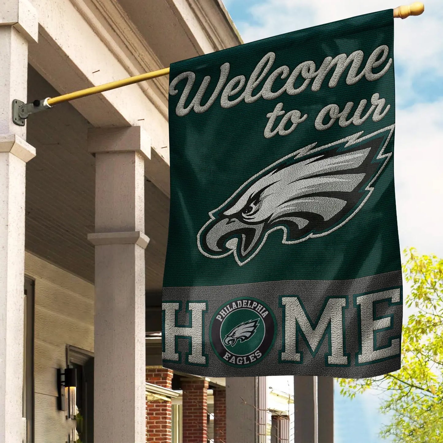 Philadelphia Eagles | Premium NFL Welcome Home Flag HI – HuddleStyle.com - Image 2