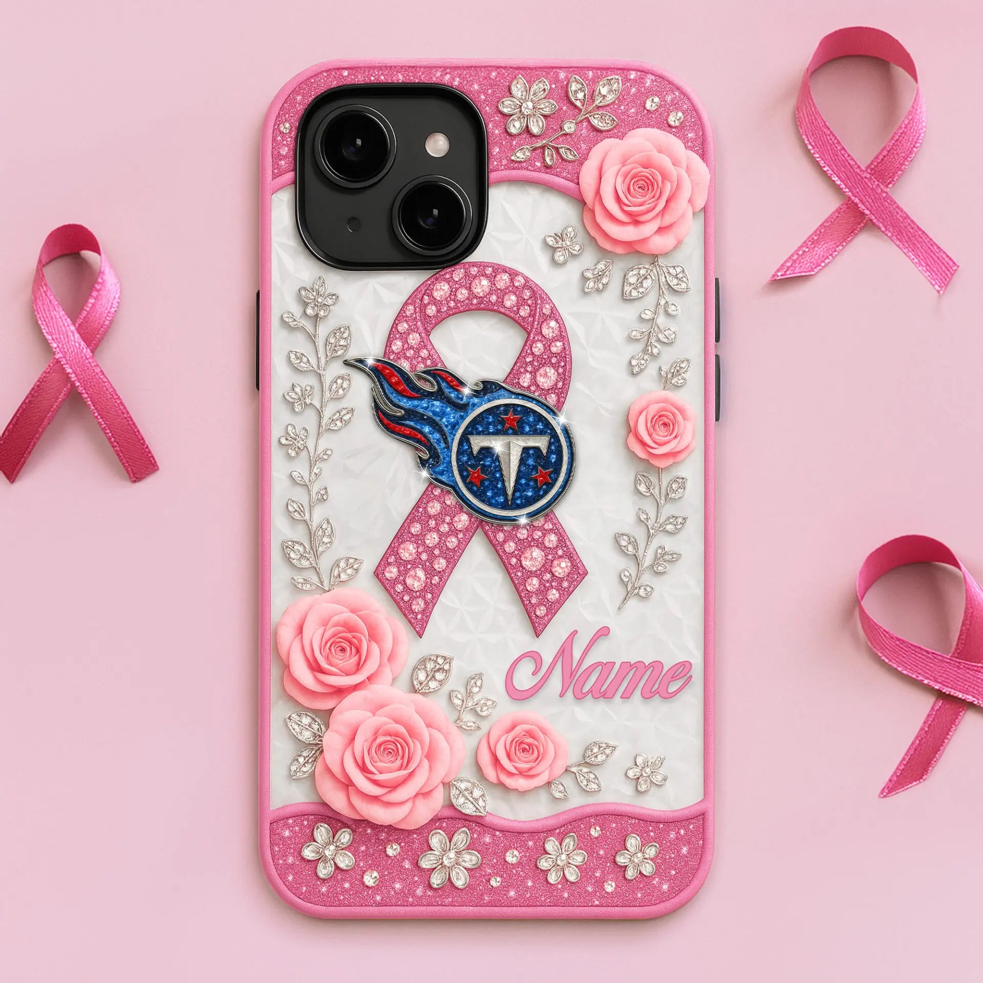 Tennessee Titans | Premium NFL Breast Cancer Phonecase HI – HuddleStyle.com - Main