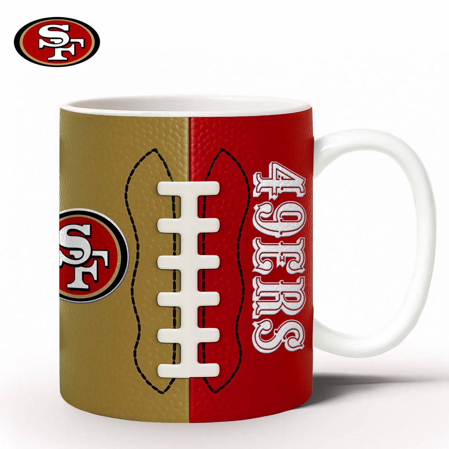 San Francisco 49ers | Premium NFL Split Color Ceramic Mug HI – HuddleStyle.com - Image 2
