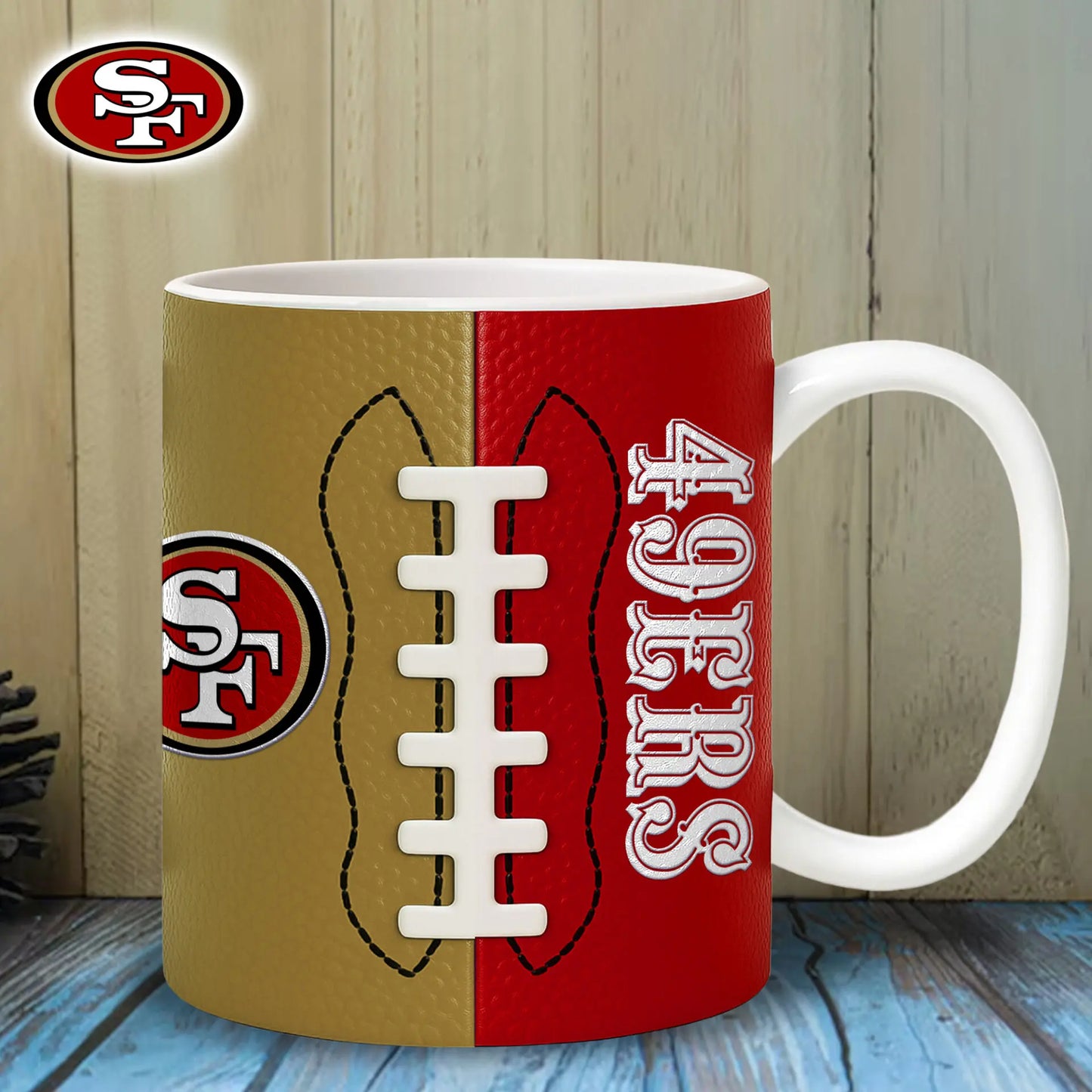 San Francisco 49ers | Premium NFL Split Color Ceramic Mug HI – HuddleStyle.com - Image 3