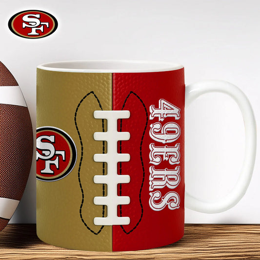 San Francisco 49ers | Premium NFL Split Color Ceramic Mug HI – HuddleStyle.com - Main