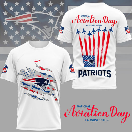 New England Patriots | Premium National Aviation Day 3D Shirt NY – HuddleStyle.com - Main