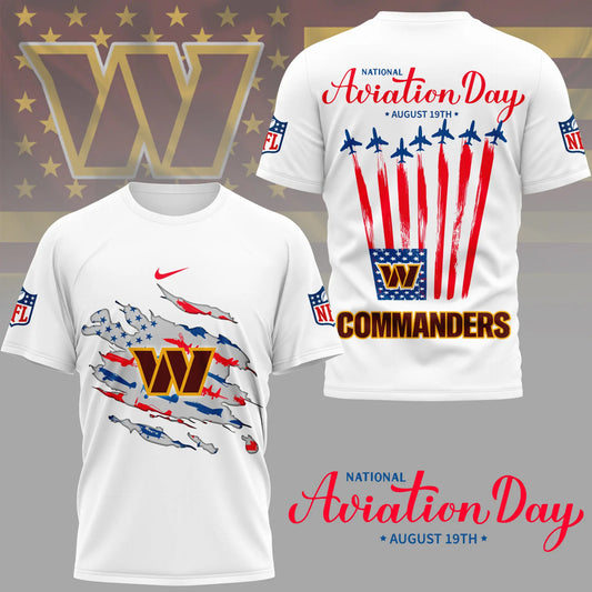 Washington Commanders | Premium National Aviation Day 3D Shirt NY – HuddleStyle.com - Main