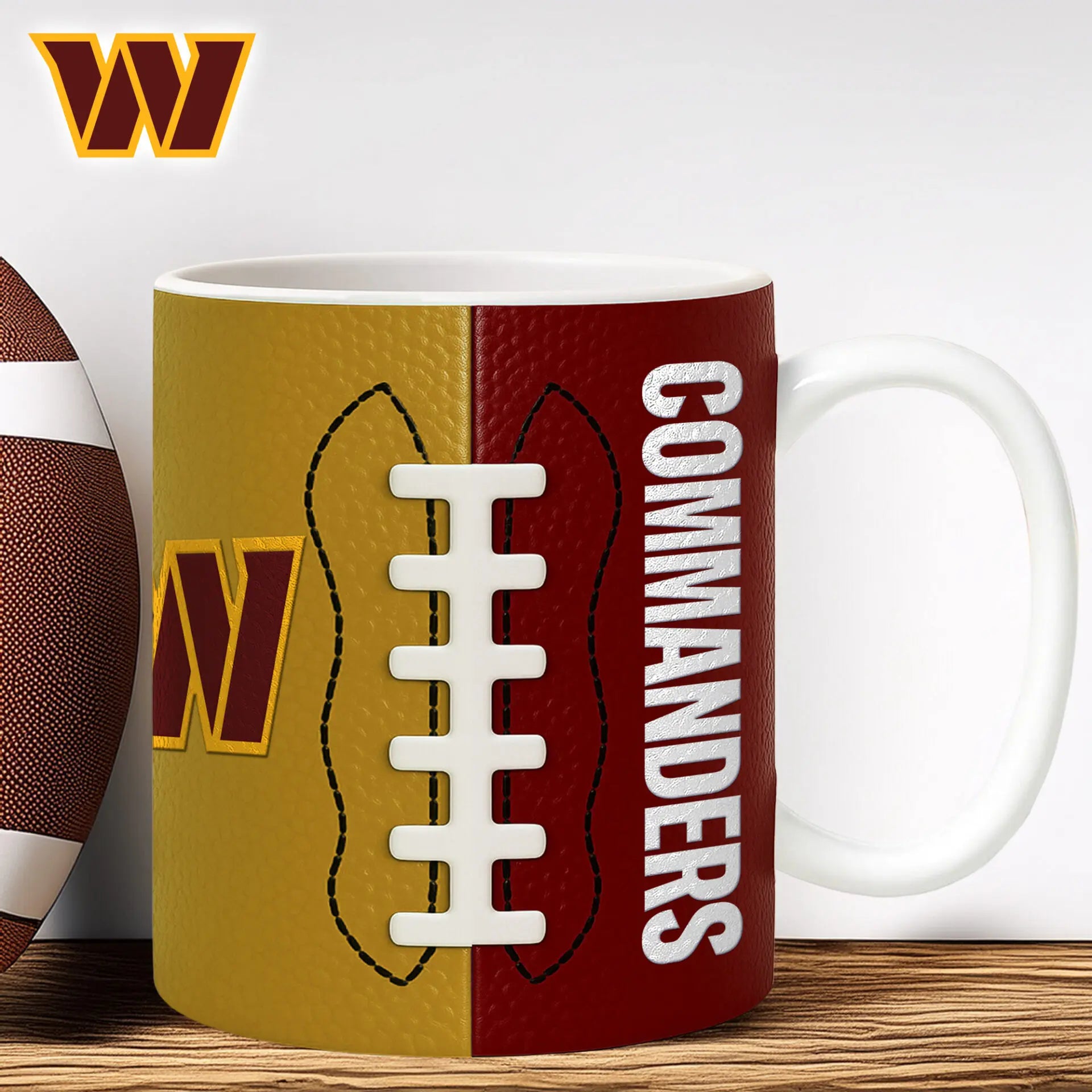 Washington Commanders | Premium NFL Split Color Ceramic Mug HI – HuddleStyle.com - Main