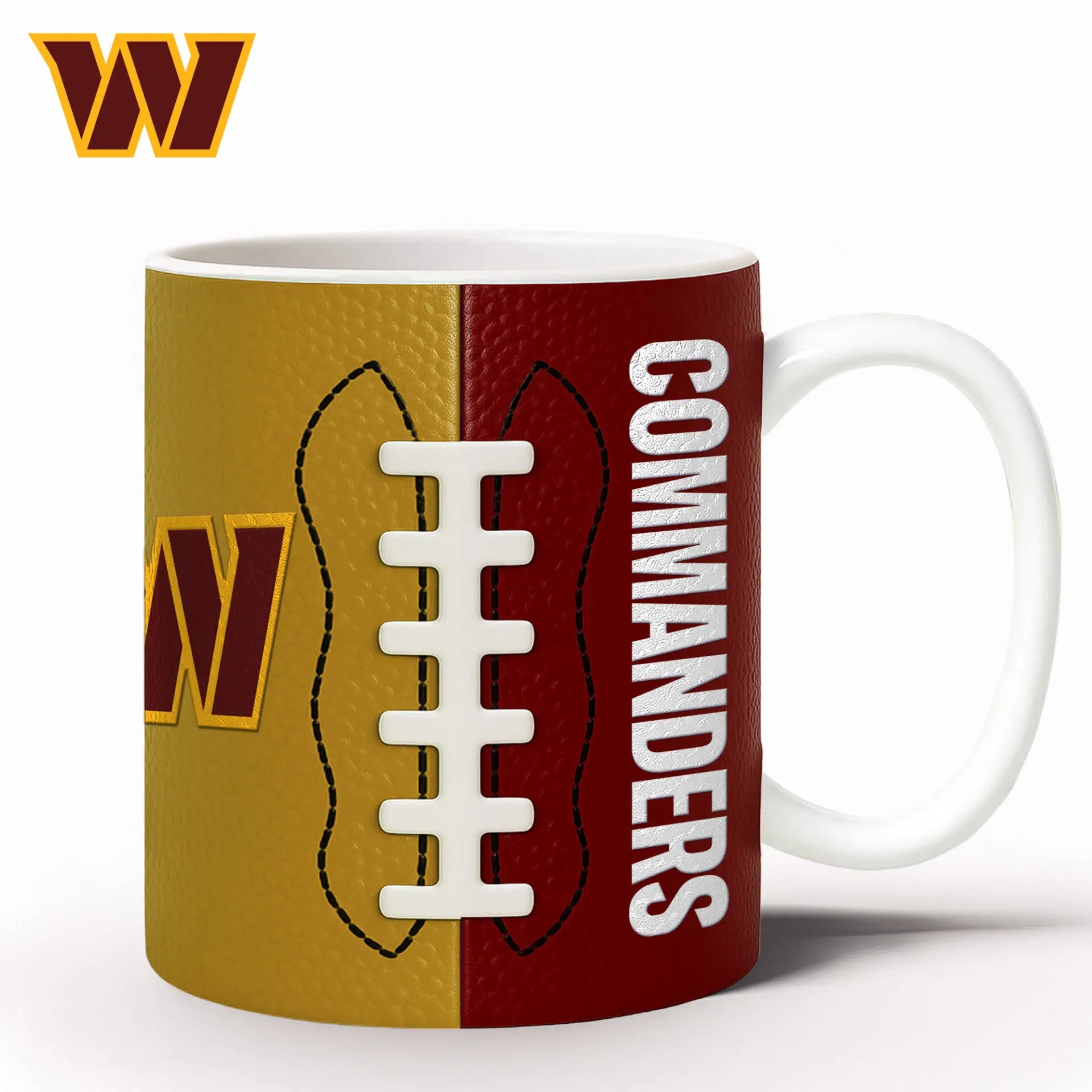 Washington Commanders | Premium NFL Split Color Ceramic Mug HI – HuddleStyle.com - Image 2